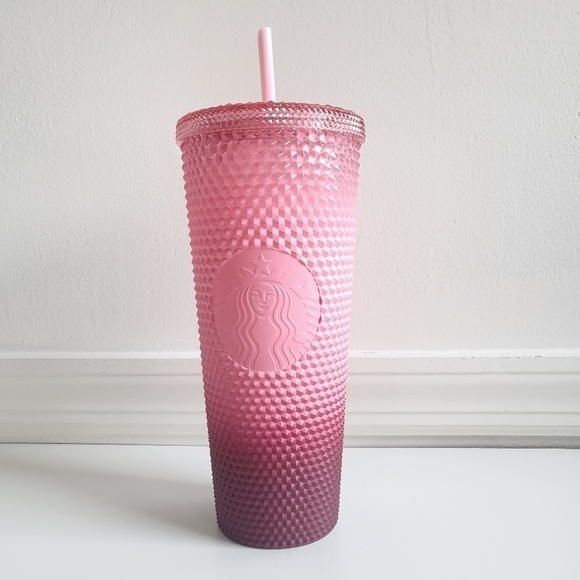 New Starbucks Holiday 2022 Waxberry Barbiecore Pink Gradient Ombré Bling Tumbler - Picture 1 of 4